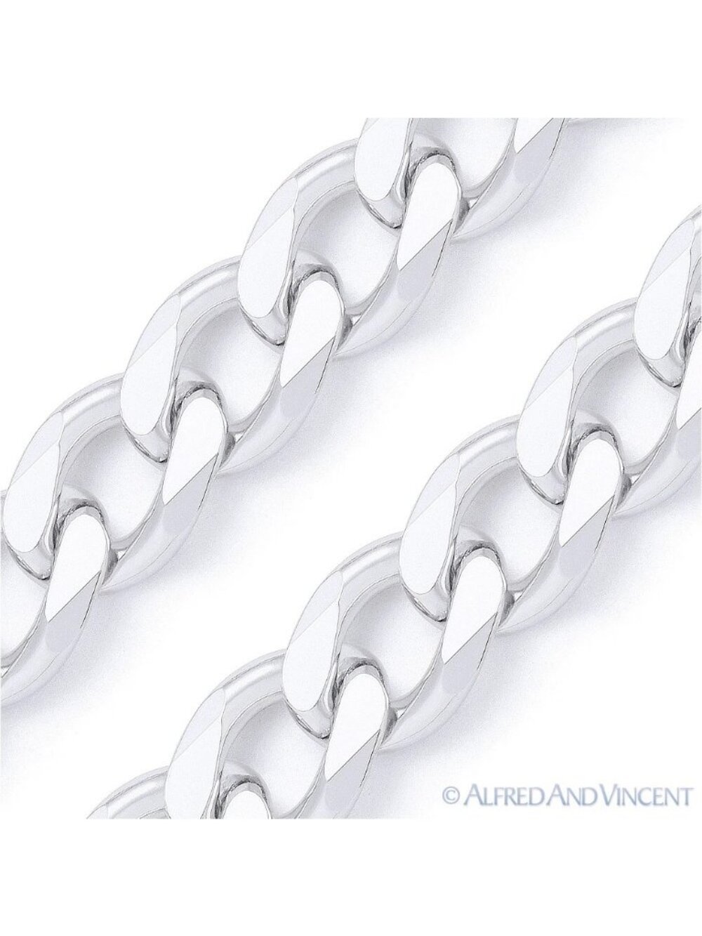 5.5mm Cuban / Curb Link Italian Chain Necklace in Solid .925 Sterling Silver 16" - Picture 2 of 2